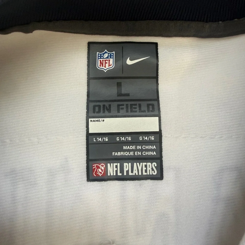NFL On Field Size Large Manning #18 Broncos Jersey White Navy Sporty Football